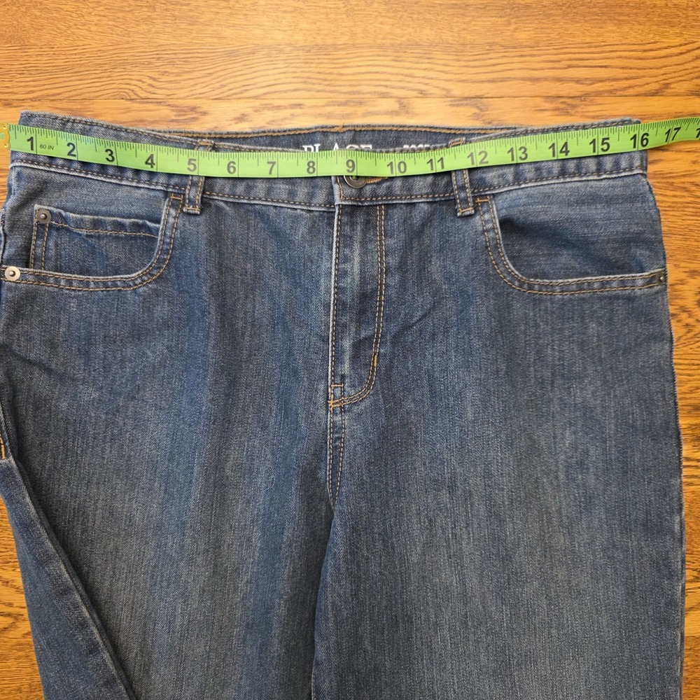 NWT Childrens Place Boys Jeans Size 16 Blue Denim‎ Straight Adjustable Waist - Picture 6 of 13